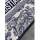 Perfette Qualità Repliche Dior Media Book Tote Bag con Tracolla Blu Ricamo Toile de Jouy Sauvage Imitazione