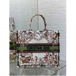 Perfette Qualità Repliche Borsa tote grande Dior Book Ricamo Dior 4 Saisons Automne Soleil Imitazione