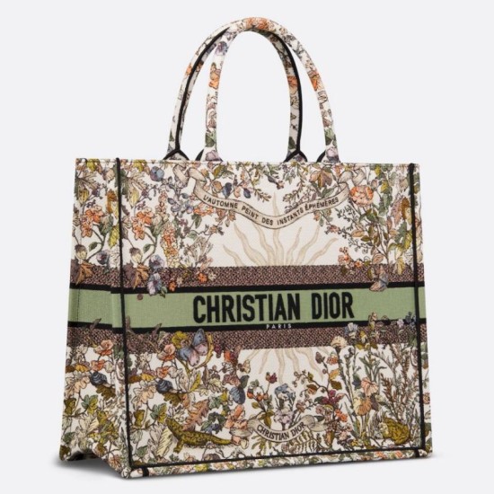 Perfette Qualità Repliche Borsa tote grande Dior Book Ricamo Dior 4 Saisons Automne Soleil Imitazione