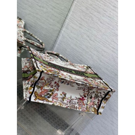 Perfette Qualità Repliche Borsa tote grande Dior Book Ricamo Dior 4 Saisons Automne Soleil Imitazione