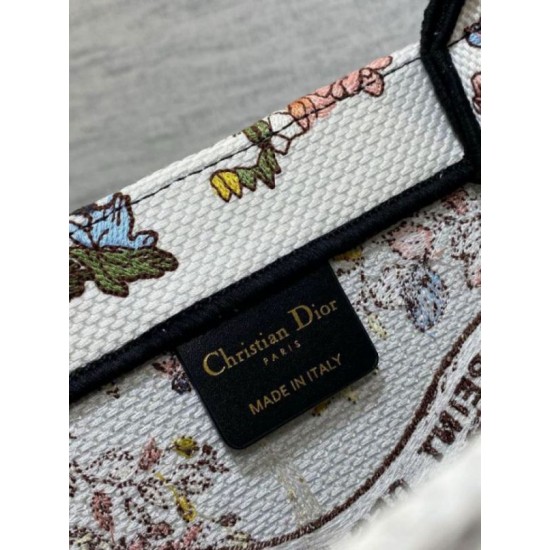 Perfette Qualità Repliche Borsa tote grande Dior Book Ricamo Dior 4 Saisons Automne Soleil Imitazione