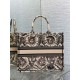 Replica perfetta Borsa tote grande per libri Dior Beige Ricamo Toile de Jouy Soleil Imitazione Outlet Online