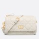 Replica perfetta Pouch Dior Caro In pelle di vitello Cannage bianca Imitazione Outlet Online