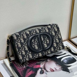 Perfette Qualità Repliche Dior CD Signature Mini Bag Blue Oblique Jacquard Imitazione