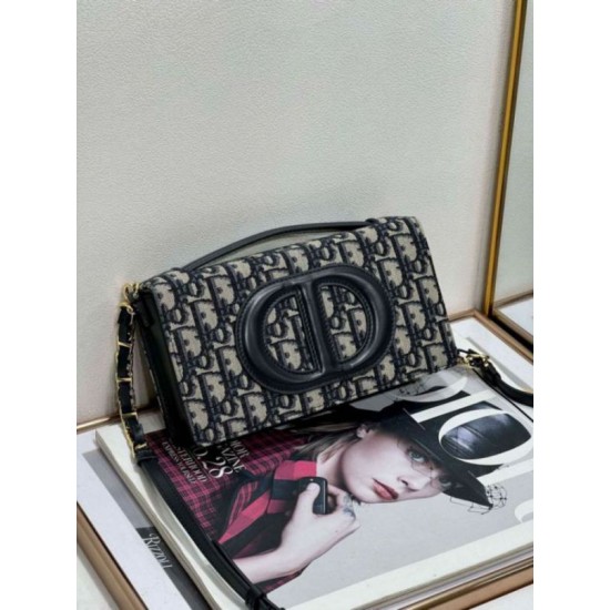 Perfette Qualità Repliche Dior CD Signature Mini Bag Blue Oblique Jacquard Imitazione