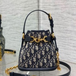 Miglior Falso Dior C'est Small Bag Blue Oblique Jacquard Economiche Premium