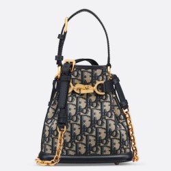 Miglior Falso Dior C'est Small Bag Blue Oblique Jacquard Economiche Premium