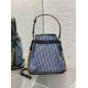 Replica perfetta Borsa Dior C'est Media Jacquard Blu Denim Obliquo Imitazione Outlet Online