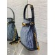 Replica perfetta Borsa Dior C'est Media Jacquard Blu Denim Obliquo Imitazione Outlet Online