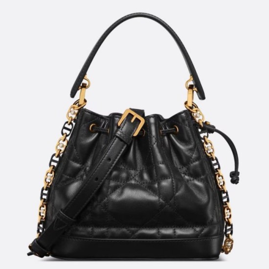 Perfette Qualità Repliche Borsa a Secchiello Dior Piccola Jolie Pelle di Agnello Macrocannage Nero Imitazione Replica perfetta Borsa a Secchiello Dior Piccola Jolie Pelle di Agnello Macrocannage Nero Imitazione Outlet Online