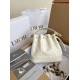 Migliore Repliche Borsa a Secchiello Dior Piccola Jolie Pelle di Agnello Macrocannage Bianco Economiche Outlet Online