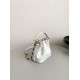 Migliore Repliche Borsa a Secchiello Dior Piccola Jolie Pelle di Agnello Macrocannage Bianco Economiche Outlet Online
