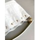 Migliore Repliche Borsa a Secchiello Dior Piccola Jolie Pelle di Agnello Macrocannage Bianco Economiche Outlet Online