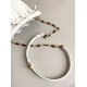 Migliore Repliche Borsa a Secchiello Dior Piccola Jolie Pelle di Agnello Macrocannage Bianco Economiche Outlet Online