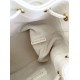 Migliore Repliche Borsa a Secchiello Dior Piccola Jolie Pelle di Agnello Macrocannage Bianco Economiche Outlet Online