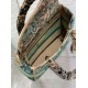 Miglior Falso Dior Dioriviera Lady D-Lite Medium Bag Raffia con ricamo Toile de Jouy Sauvage verde Economiche Premium