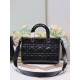 Replica perfetta Dior Medium Lady D-Sire My ABCDior Bag Black Crinkled Calfskin Imitazione Outlet Online