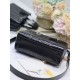 Replica perfetta Dior Medium Lady D-Sire My ABCDior Bag Black Crinkled Calfskin Imitazione Outlet Online