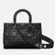 Replica perfetta Dior Medium Lady D-Sire My ABCDior Bag Black Crinkled Calfskin Imitazione Outlet Online