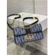 Miglior Falso Borsa Dior 30 Montaigne East-West con catena Blue Denim Oblique Jacquard Economiche Premium