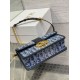 Miglior Falso Borsa Dior 30 Montaigne East-West con catena Blue Denim Oblique Jacquard Economiche Premium