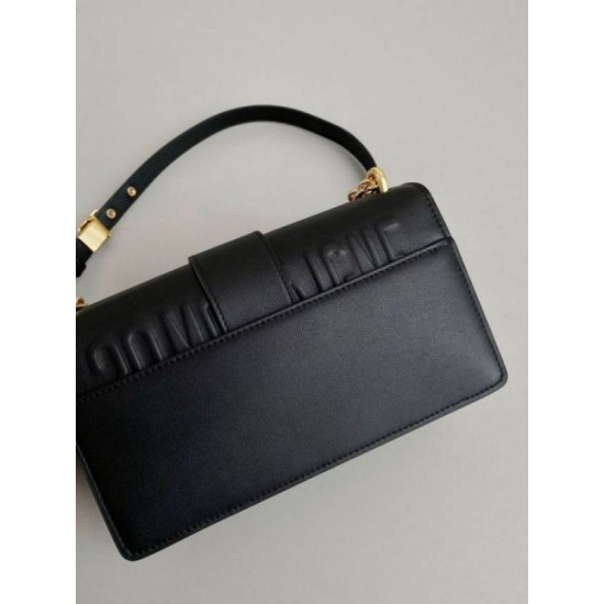Miglior Falso Borsa Dior 30 Montaigne East-West con catena Pelle di vitello nera Economiche Premium
