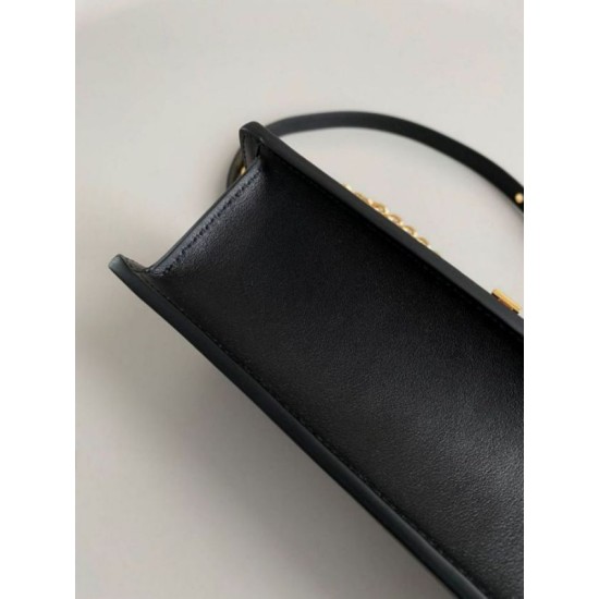 Miglior Falso Borsa Dior 30 Montaigne East-West con catena Pelle di vitello nera Economiche Premium