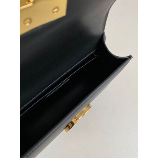 Miglior Falso Borsa Dior 30 Montaigne East-West con catena Pelle di vitello nera Economiche Premium