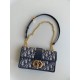 Miglior Falso Borsa Dior 30 Montaigne East-West con catena Jacquard obliquo blu Economiche Premium