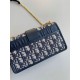 Miglior Falso Borsa Dior 30 Montaigne East-West con catena Jacquard obliquo blu Economiche Premium