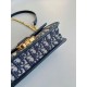 Miglior Falso Borsa Dior 30 Montaigne East-West con catena Jacquard obliquo blu Economiche Premium