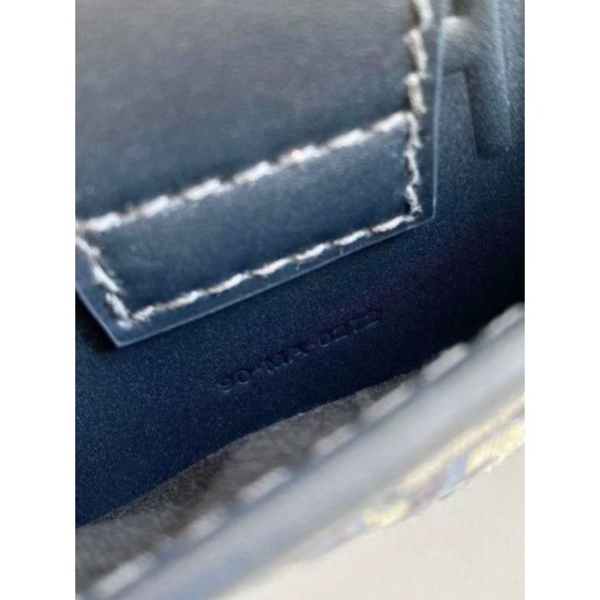Miglior Falso Borsa Dior 30 Montaigne East-West con catena Jacquard obliquo blu Economiche Premium