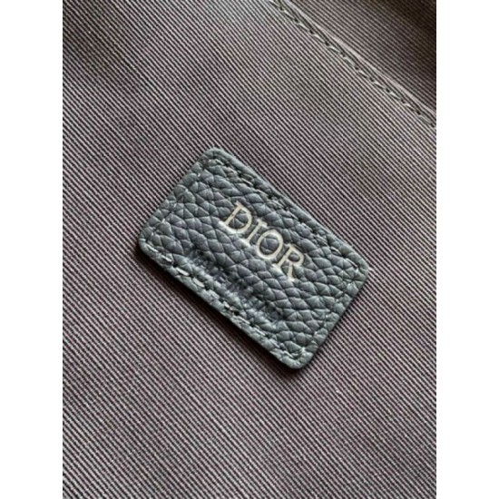 Perfette Qualità Repliche Zaino Dior Saddle con Patta Jacquard Grigio Obliquo Imitazione