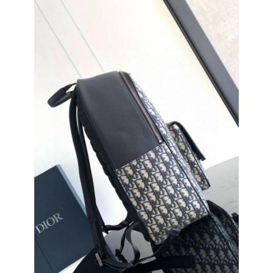 Migliore Repliche Dior Saddle Zaino con cerniera Beige Oblique Jacquard Economiche Outlet Online