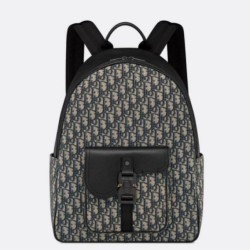 Migliore Repliche Dior Saddle Zaino con cerniera Beige Oblique Jacquard Economiche Outlet Online