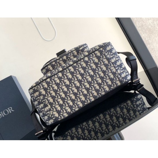 Migliore Repliche Dior Saddle Zaino con cerniera Beige Oblique Jacquard Economiche Outlet Online