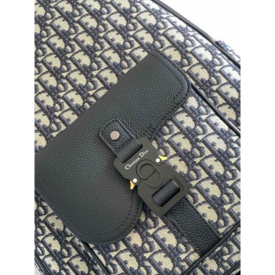 Migliore Repliche Dior Saddle Zaino con cerniera Beige Oblique Jacquard Economiche Outlet Online