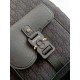 Migliore Repliche Dior Saddle Zaino con cerniera Nero Oblique Jacquard Economiche Outlet Online