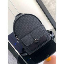Migliore Repliche Dior 8 Backpack Black Dior Oblique Jacquard Economiche Outlet Online