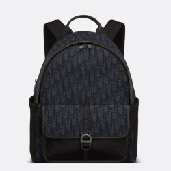 Migliore Repliche Dior 8 Backpack Black Dior Oblique Jacquard Economiche Outlet Online