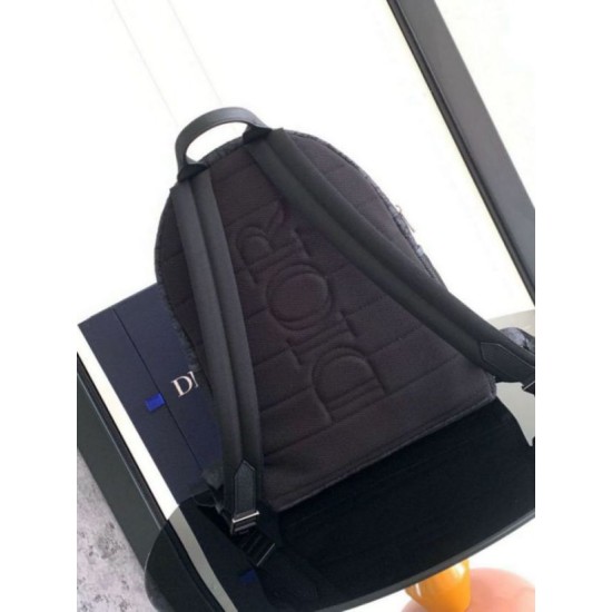Migliore Repliche Dior 8 Backpack Black Dior Oblique Jacquard Economiche Outlet Online