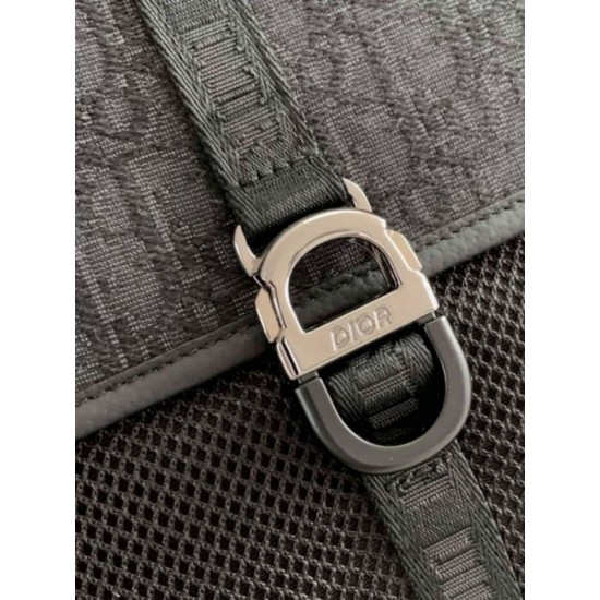 Migliore Repliche Dior 8 Backpack Black Dior Oblique Jacquard Economiche Outlet Online