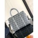 Perfette Qualità Repliche Valigetta Dior Lingot Tela grigia CD Diamond Imitazione