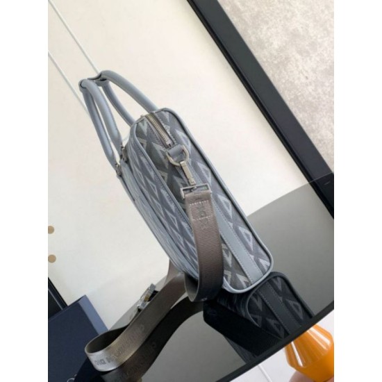 Perfette Qualità Repliche Valigetta Dior Lingot Tela grigia CD Diamond Imitazione