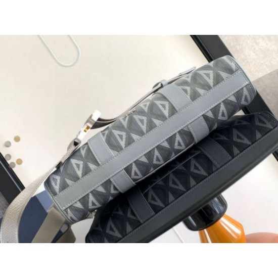 Perfette Qualità Repliche Valigetta Dior Lingot Tela grigia CD Diamond Imitazione