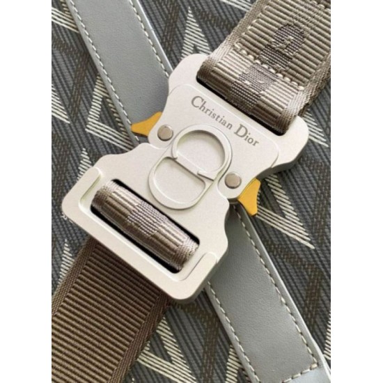 Perfette Qualità Repliche Valigetta Dior Lingot Tela grigia CD Diamond Imitazione