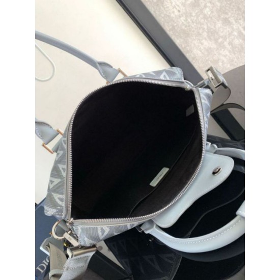 Perfette Qualità Repliche Valigetta Dior Lingot Tela grigia CD Diamond Imitazione