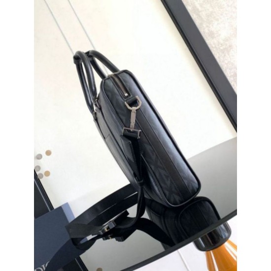 Perfette Qualità Repliche Valigetta Dior Lingot Nera CD Diamond Canvas Imitazione