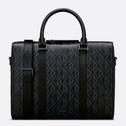 Perfette Qualità Repliche Valigetta Dior Lingot Nera CD Diamond Canvas Imitazione