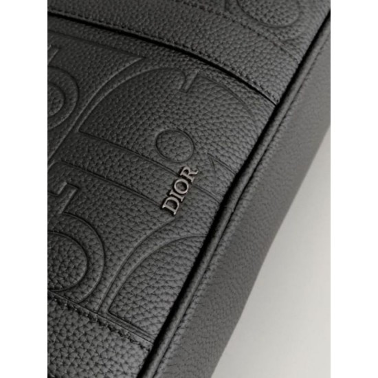 Replica perfetta Dior Borsa a tracolla con cerniera Nero Gravity Imitazione Outlet Online